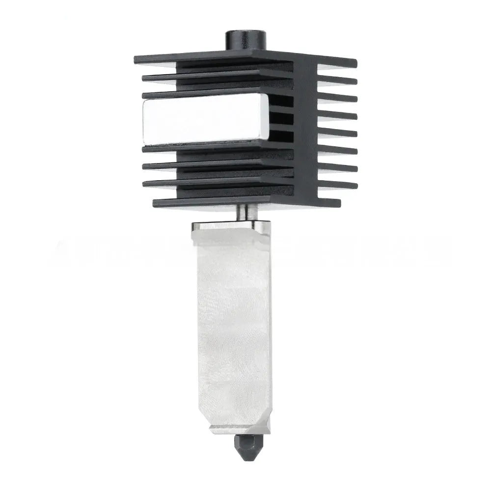 Hardened steel hot end assembly with black silicone sleeve for Bambu Lab A1 Mini 3D printer