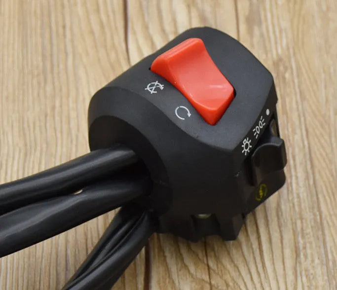 Zongshen Longxin tricycle handlebar switch kit right seat type with 47cm colour coded wires
