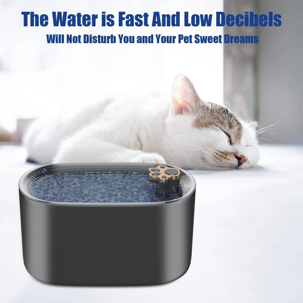 3L automatic cat water fountain in Berlin Blue with LED light indicator and triple filter system for pets