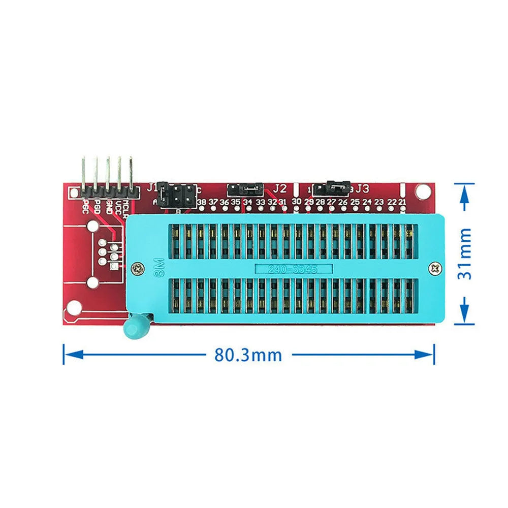 Offline simulation programmer burner unit for KIT3 and ICD2 sockets on a workbench