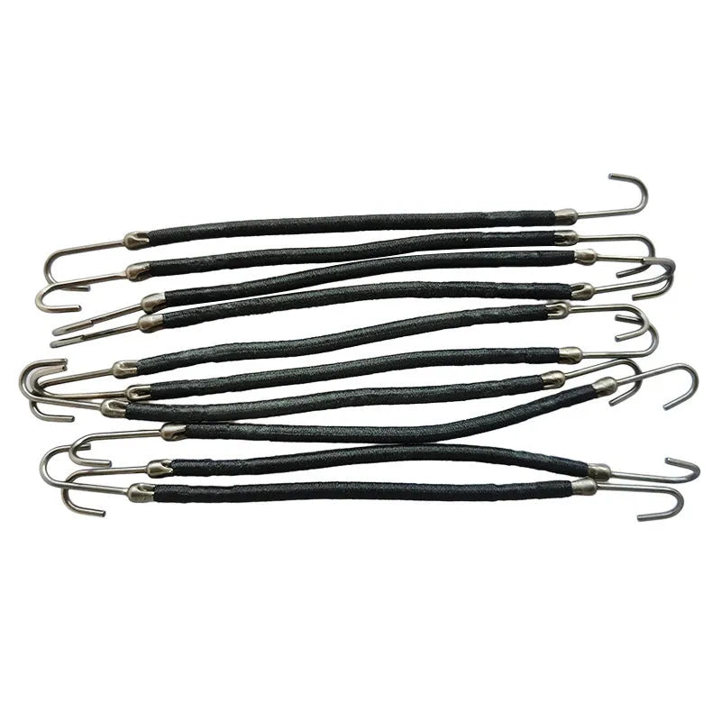 Double hook hair tool for wig attachment in black, dark brown, and light brown colours.
