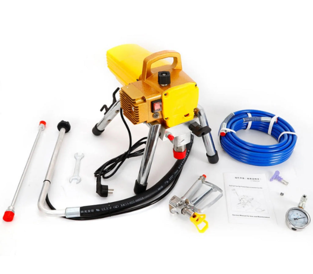 Blue electric airless spraying machine with 50cm extension rod and spray gun