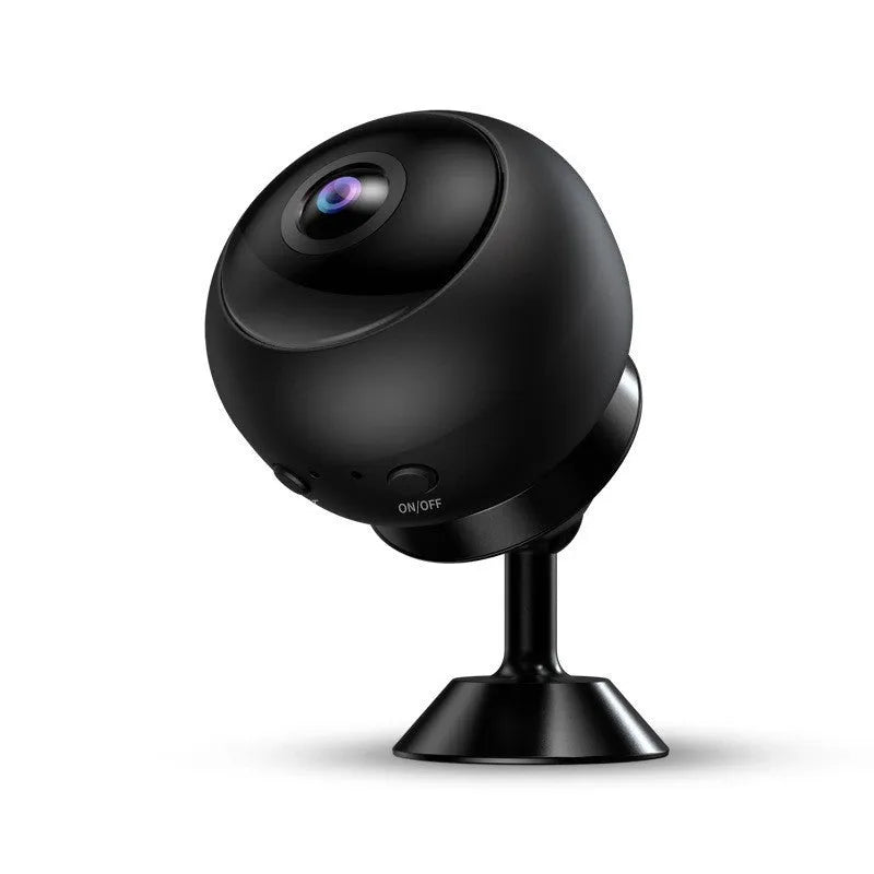 1080p wireless WiFi security camera in ABS plastic housing with USB cable
