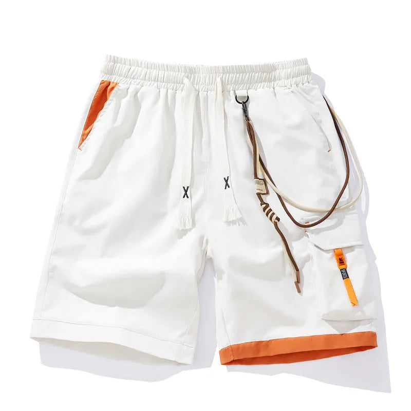 Men's loose-fitting plus size shorts in bamboo fabric, shown in coffee colour.