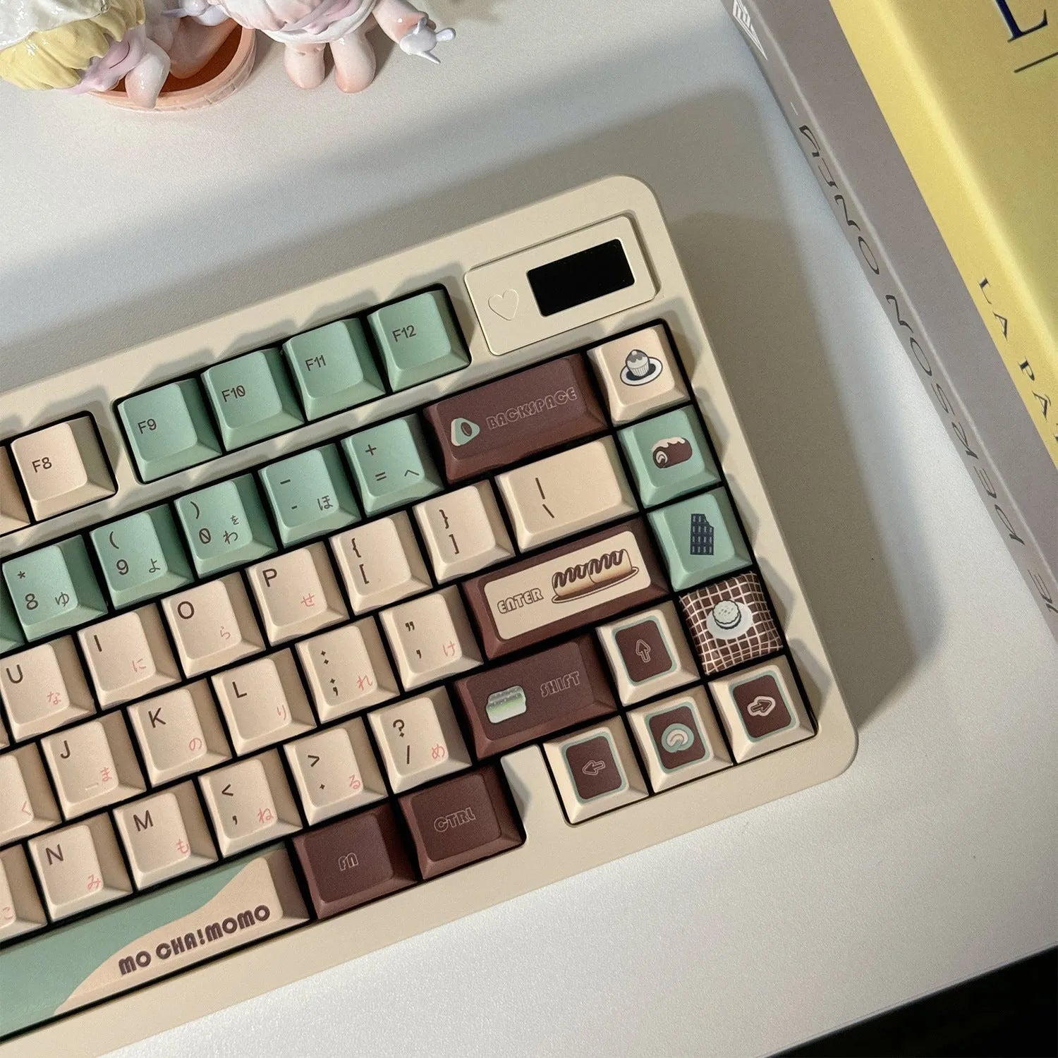 CAP Adaptive mechanical keyboard keycap set in Matcha Theme colour with ergonomic design.